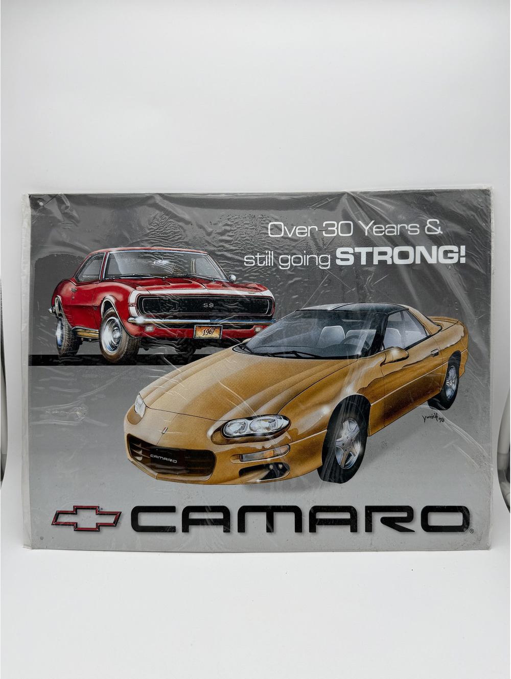 Chevrolet Camaro Vintage Metal Sign Over 30 Years & Still Going Strong